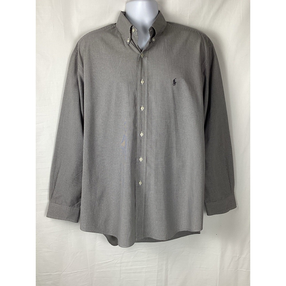POLO RALPH LAUREN mens  Blake long sleeve button up 2 Ply  cotton shirt Large